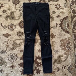 Hollister Black Distressed Skinny Jeans